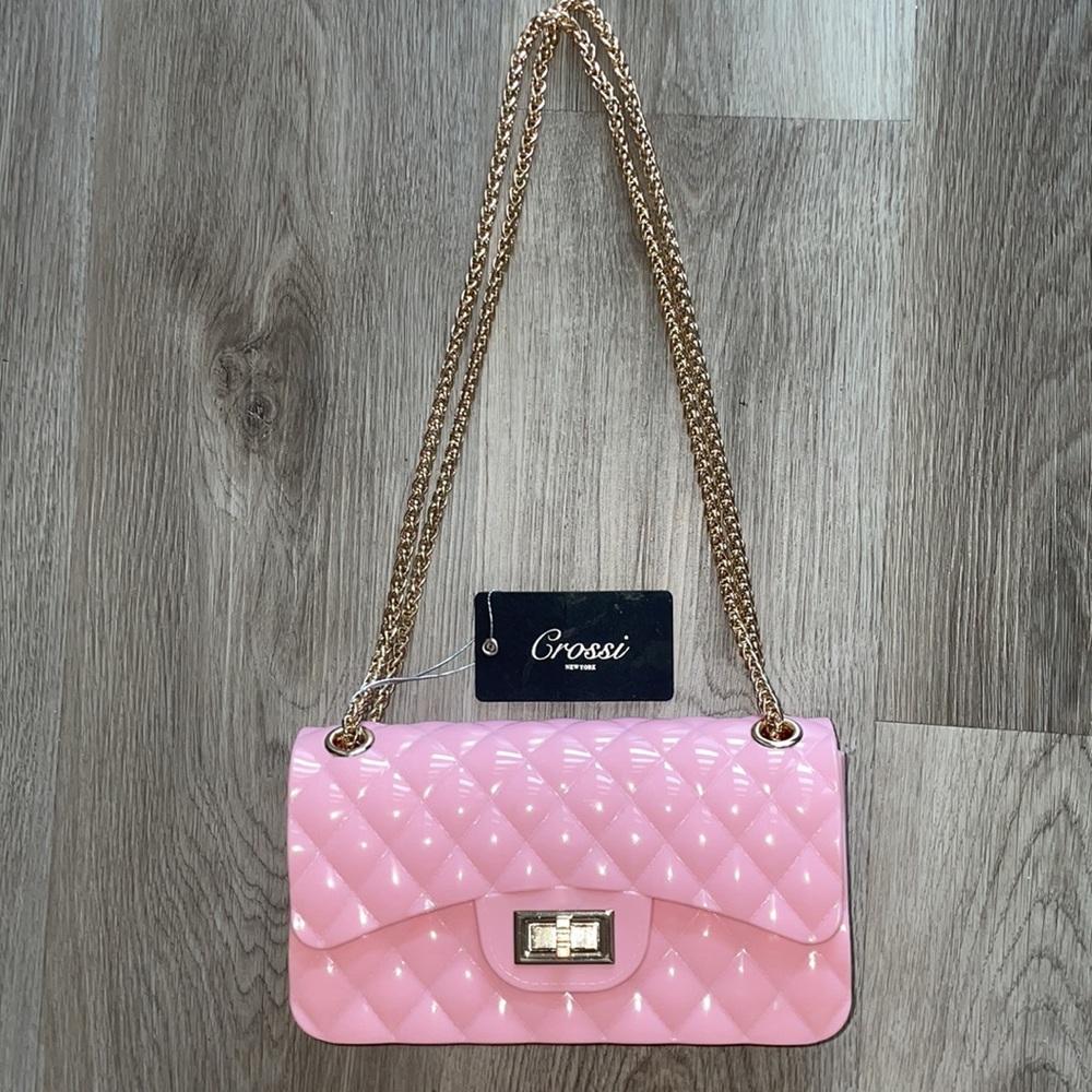 Pink crossbody purse